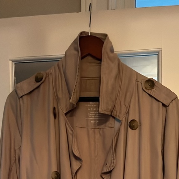 American Eagle Outfitters Long Tan Trench Coat timeless - Picture 7 of 8